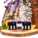 Pure Essential Oils | Aromatherapy Set of 6: Peppermint Oil, Australian Tea Tree Oil, Eucalyptus Oil, Lavender Oil, Sweet Orange Oil, Lemongrass Oil